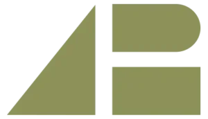 Praesendo logo lys grøn med bogstaverne P og R