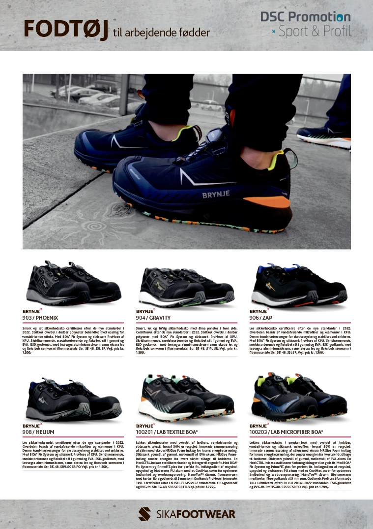 Sikkerhedssko fra Sika Footwaer i samarbejde med DSC Promotion x Sport & Profil